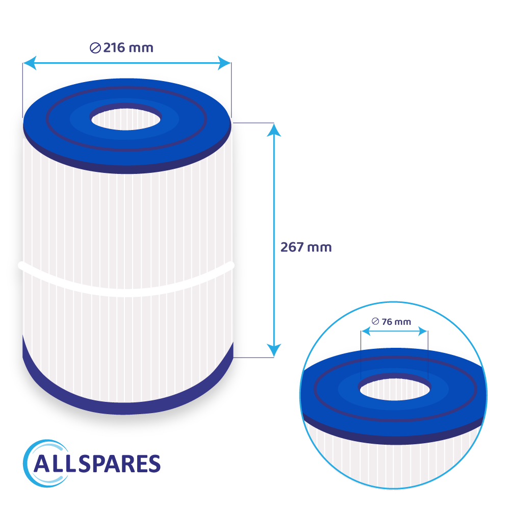 Filtre pour spa HotSpring 31114 / SC713 / 80651 / C-8465