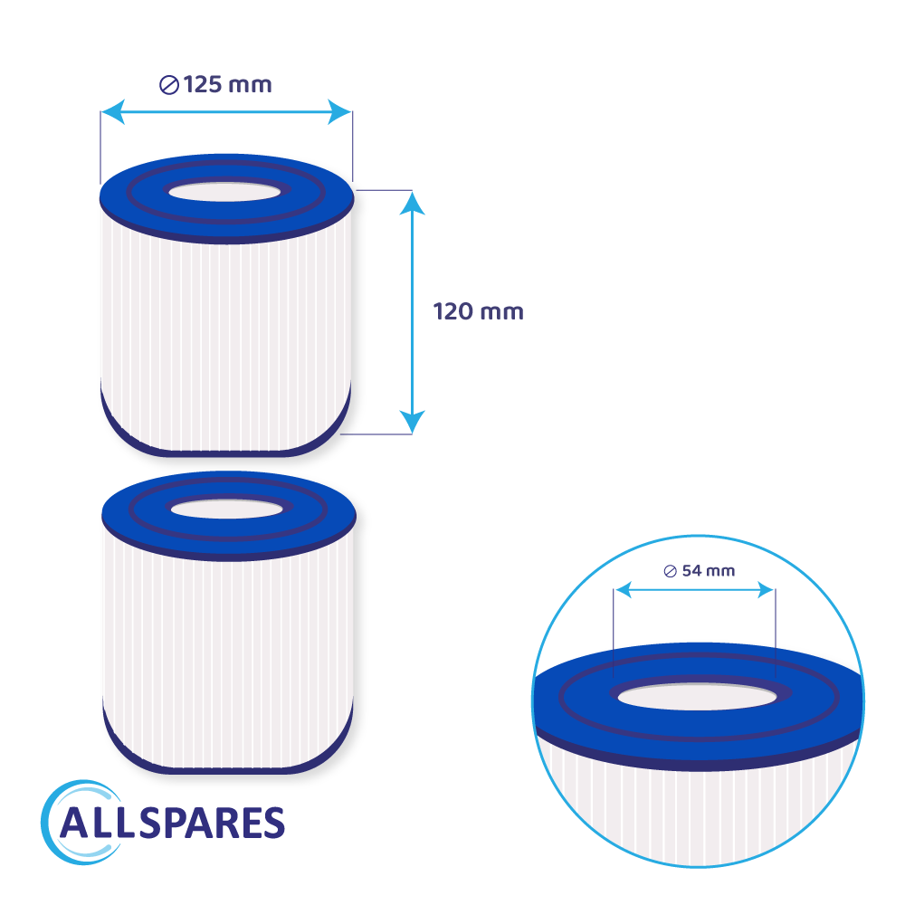 Filtre pour spa (2pcs) PRB17.5SF / C-4401 / WW35D / 40352 / SC726