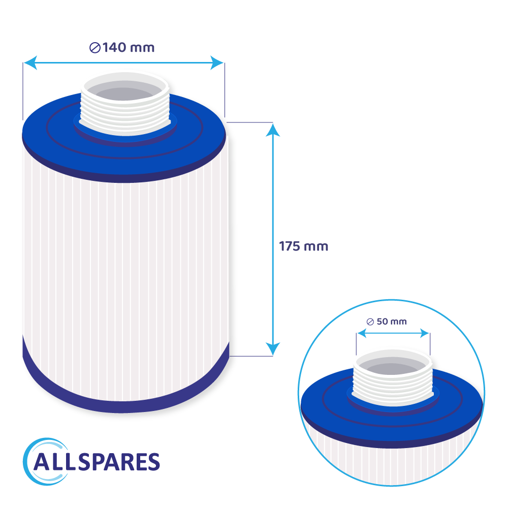Filtre pour spa Wellis AKU0037 / Jazzi 042035 / PJZ16 / 52512