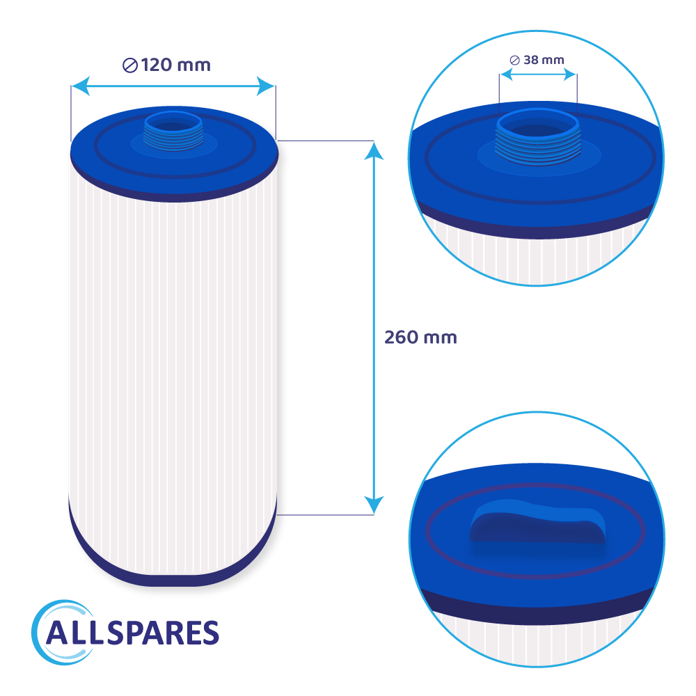 Filtre pour spa PGS25P4 / 20254-238 / SC717 / 40260 / 4CH-24