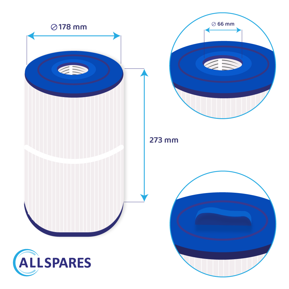 Filtre pour spa Caldera 1019401 / 75017 / PCD50N / C-7350 / CA50