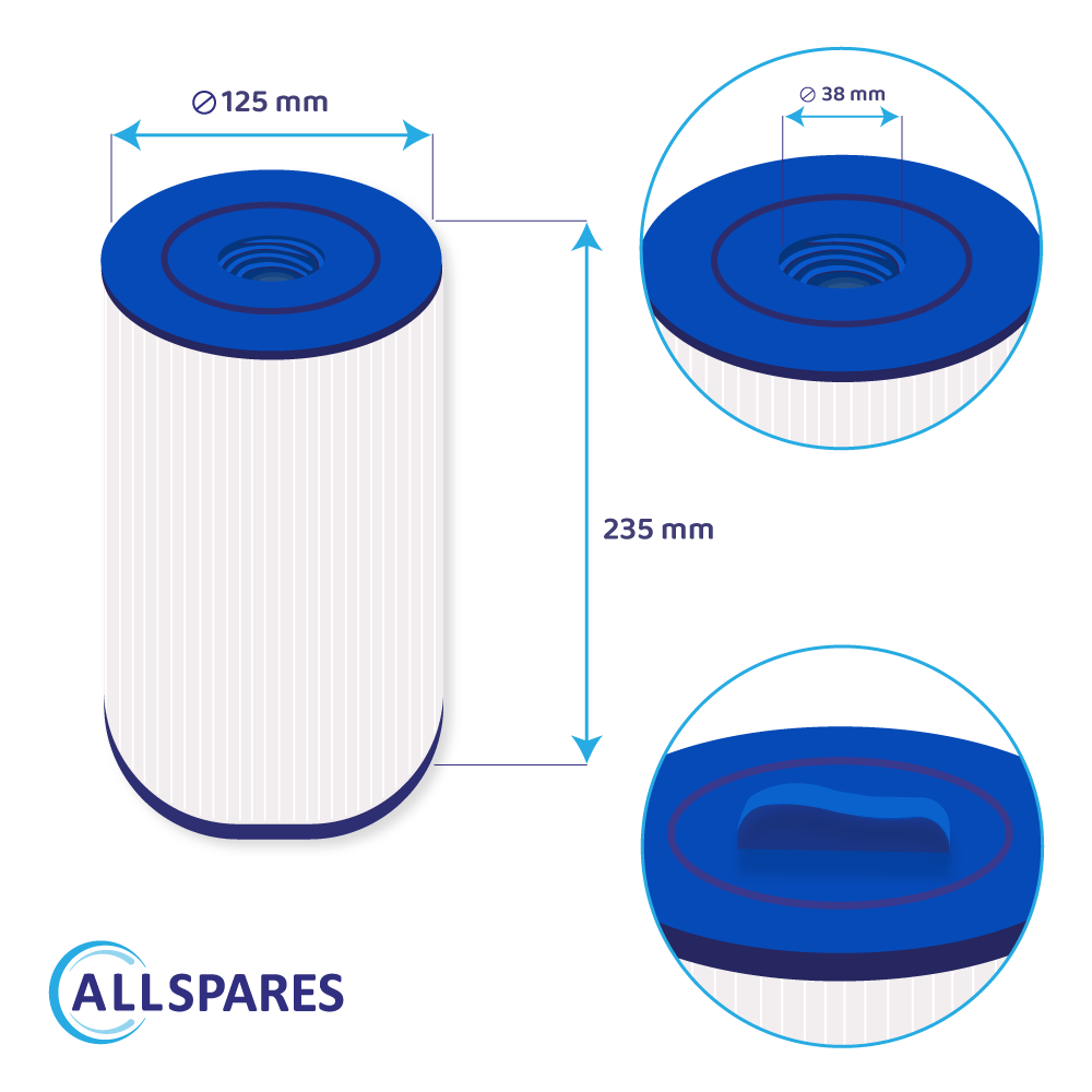Filtre pour spa Waterway / Master Spa / PWW35L / 4CH-935 / DL850 / 40262