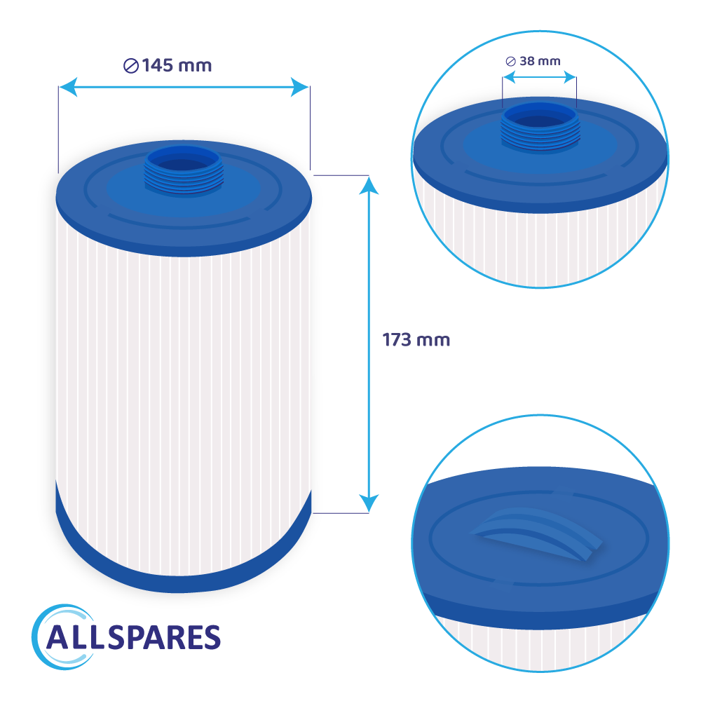 Filtre pour spa Wellis AKU1610 / PWL25P4 / SC809 / AM00243