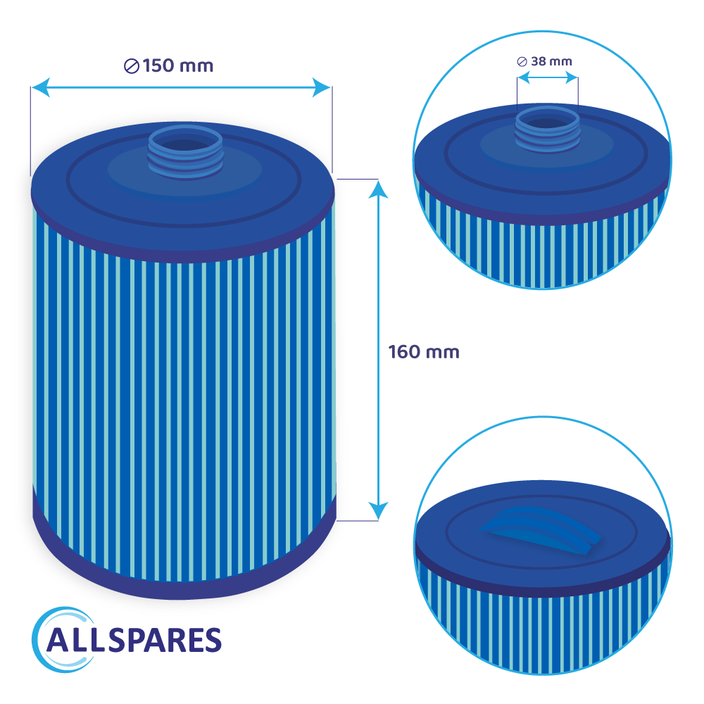 Filtre pour spa Toronto CD18M / SC846 / 50171 (antibactérien)