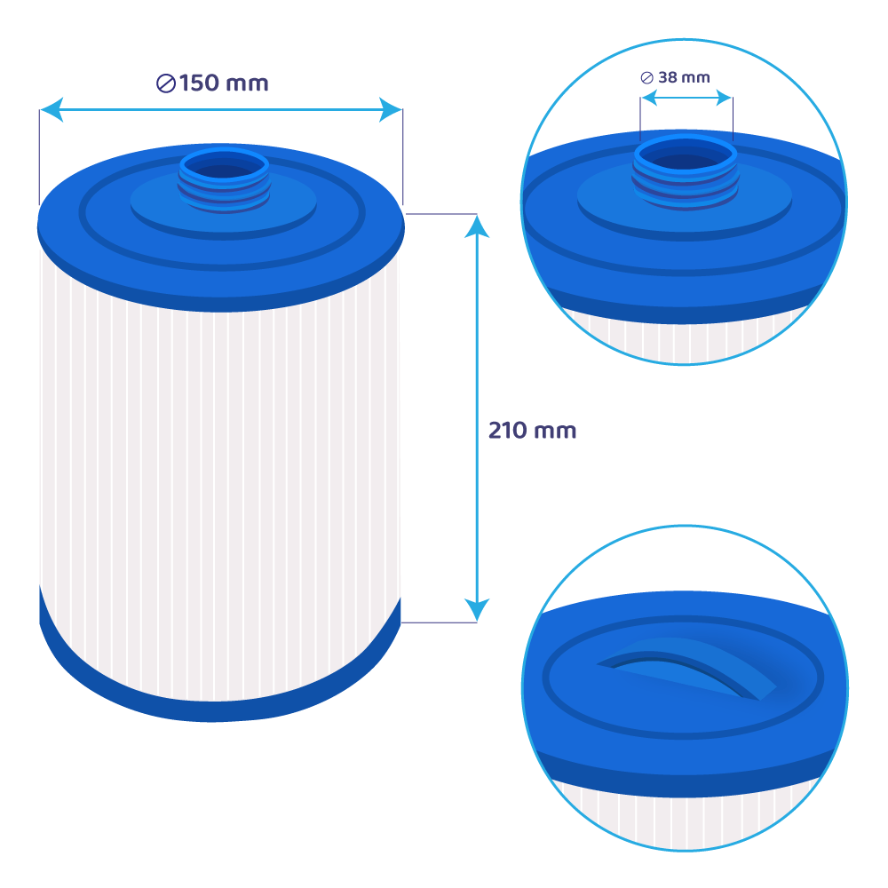 Filtre pour spa Darlly SC714 / 60401 / 6CH-940