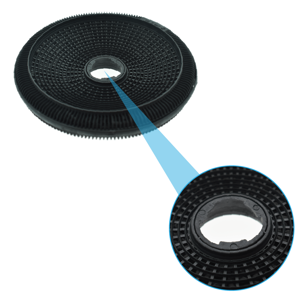 Filtre à charbon (2pcs) compatible avec Teka D1C pour CNL6815... / CNL9815...