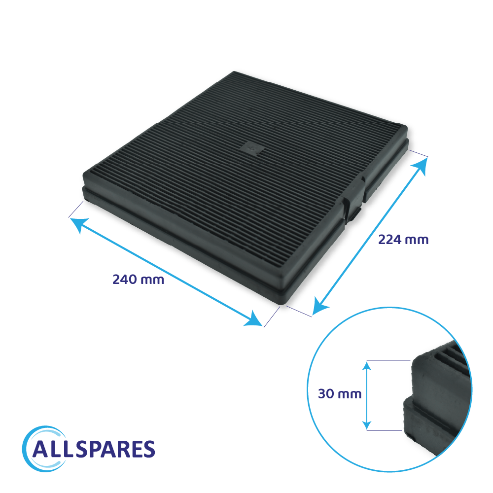 Filtre à charbon Broan CHF007 / D241 par AllSpares