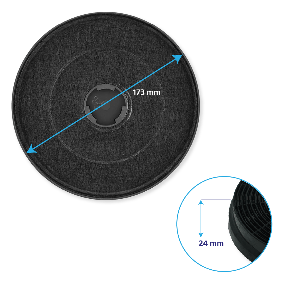 Filtre à charbon (2pcs) d’origine SABA FCHD600 pour HD600INC...