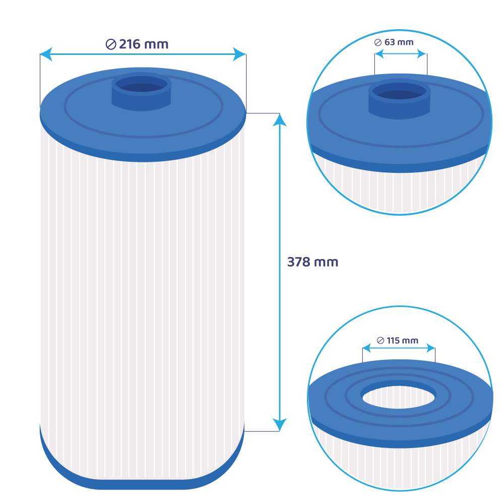 Filtre pour spa compatible avec Sundance Micro Clean Mini / 6473-249S