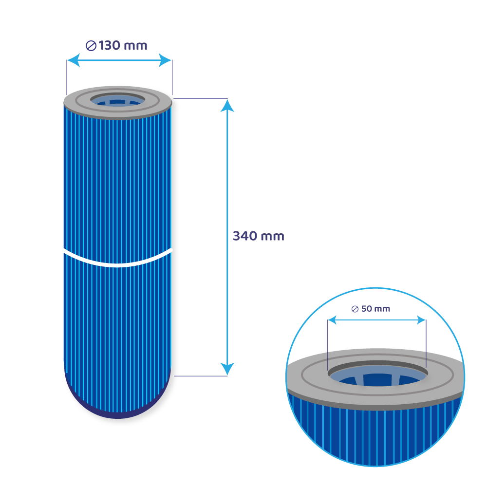 Filtre pour spa Darlly Silverstream SC706-S / 40506M (antibactérien)