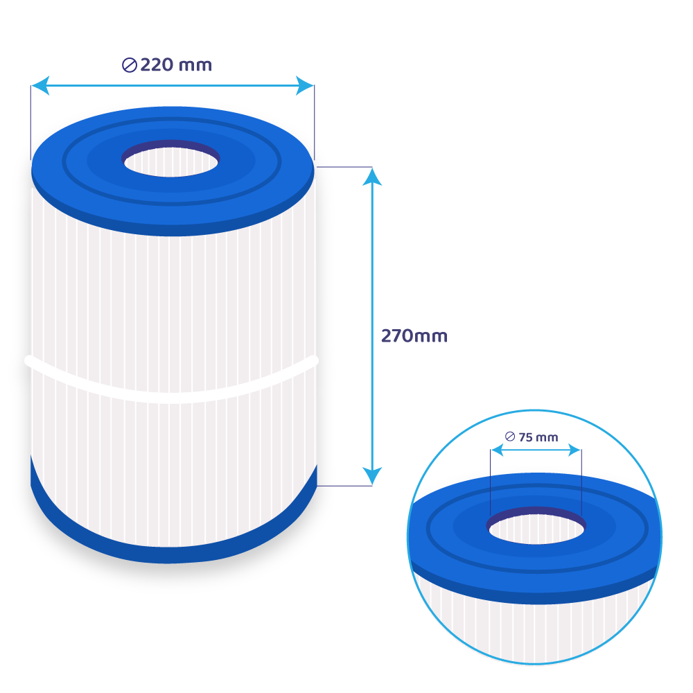 Filtre pour spa Darlly SC713 / 80651 / C-8465
