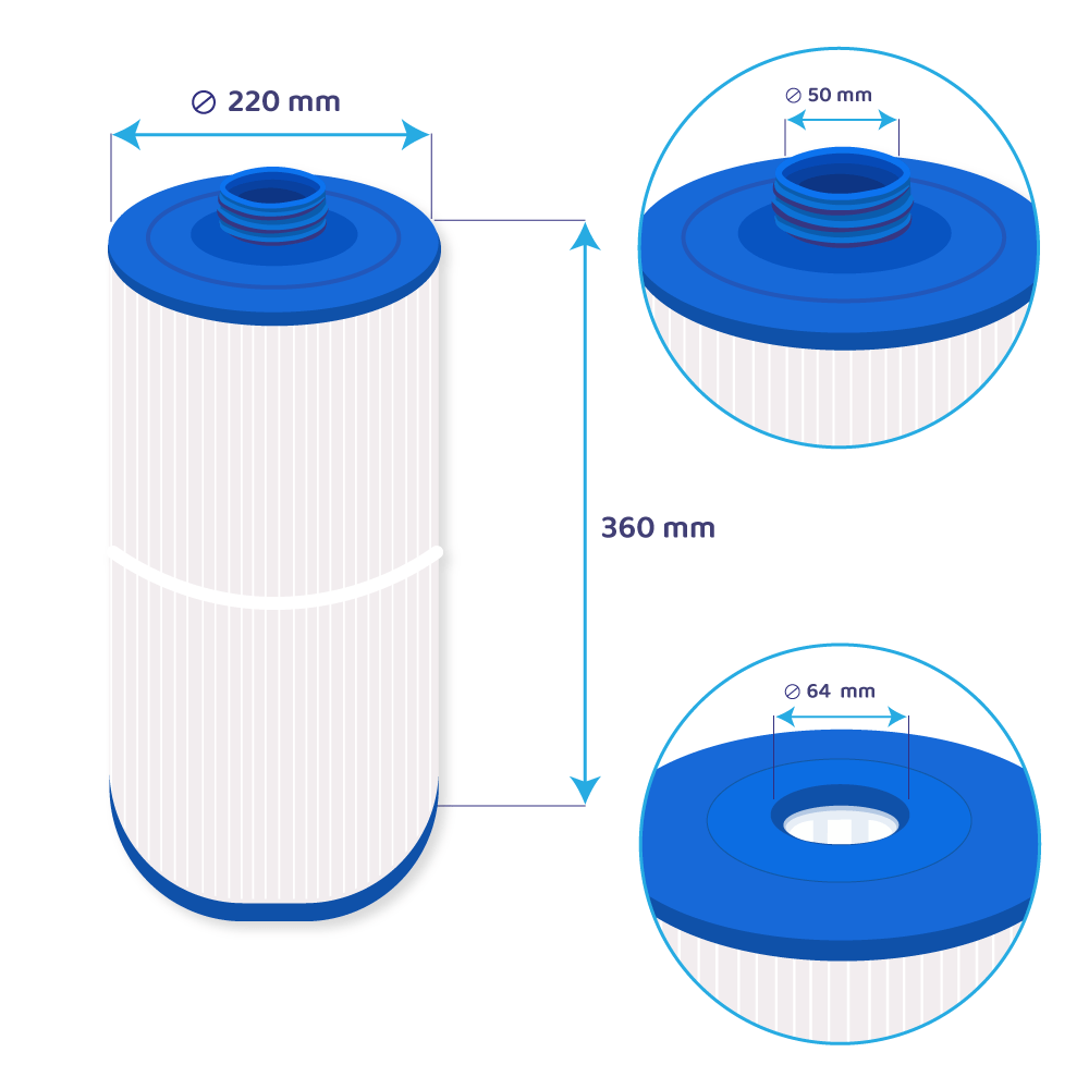 Filtre pour spa Darlly SC722 / 80801