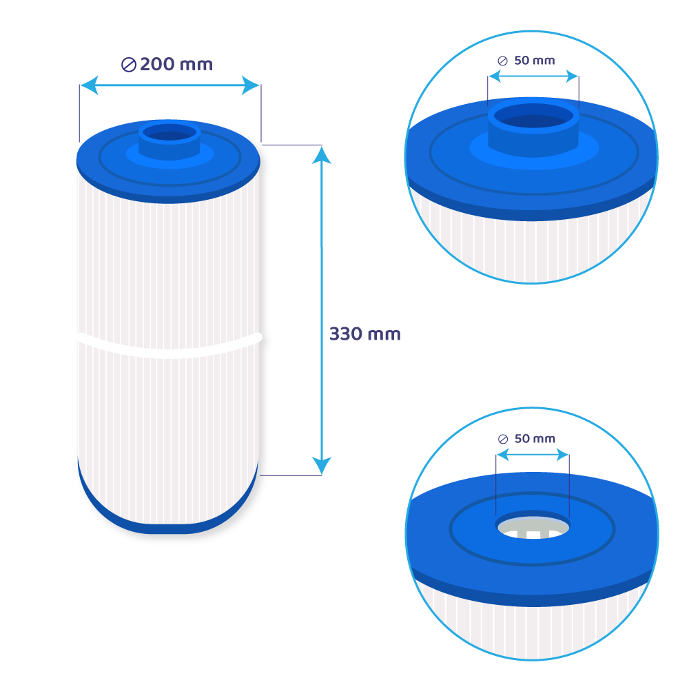 Filtre pour spa Coleman / MAAX / 100594 / 3301-2262 / PCS75N / 80753
