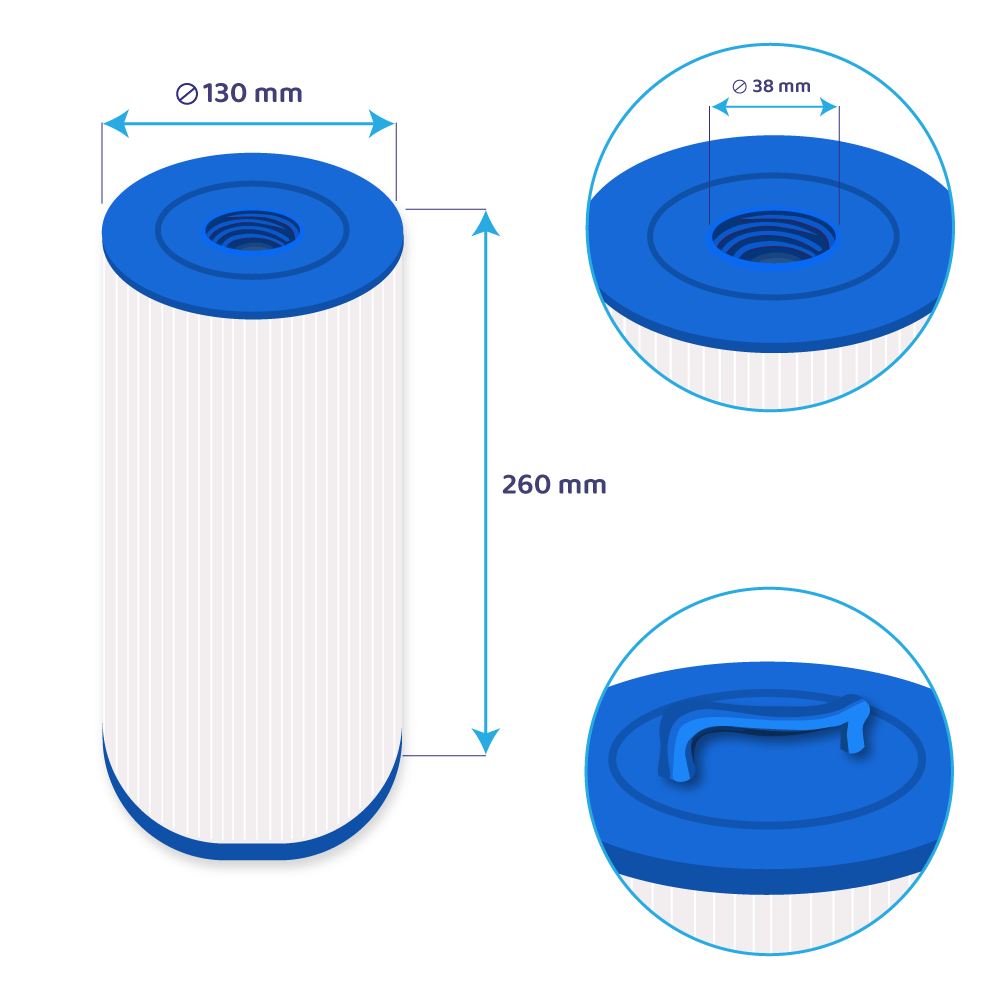 Filtre pour spa Darlly SC779 / 40372 / PWW50SHORT
