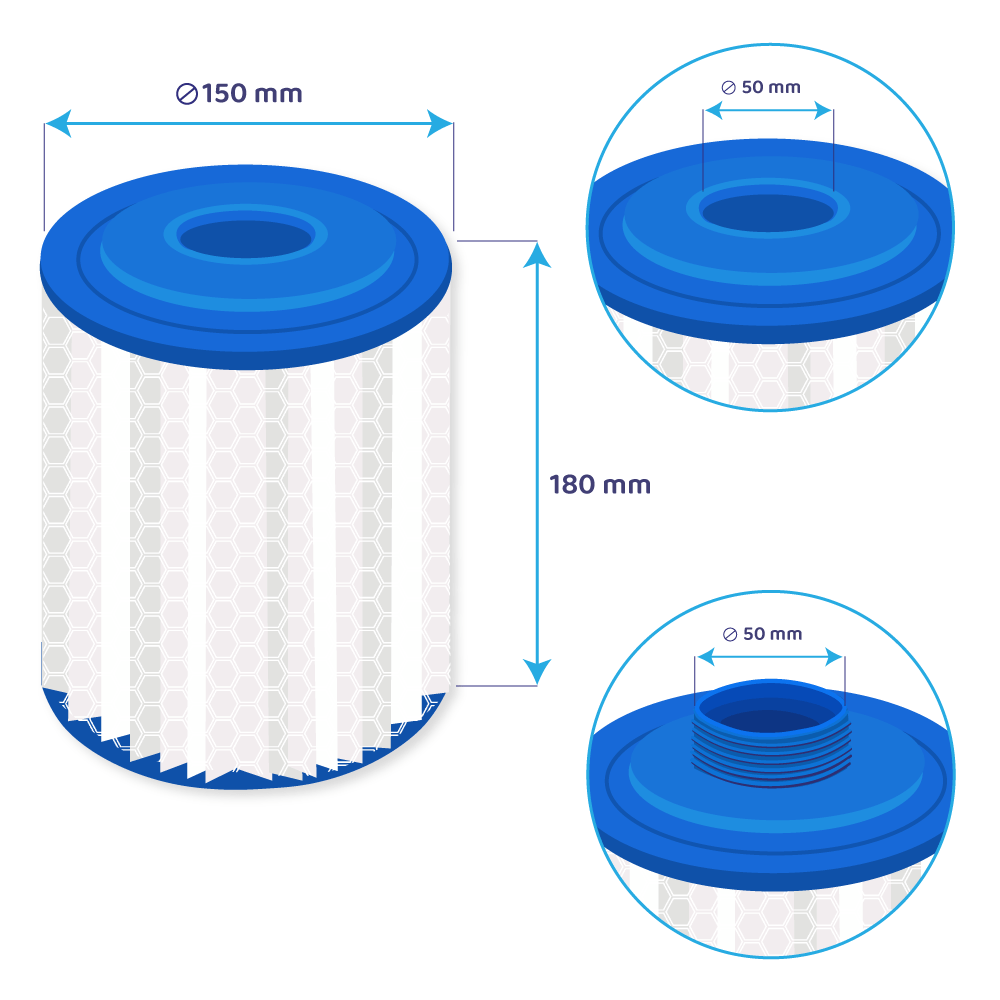 Filtre pour spa Artesian 4012RS / 06-0055-12 / 60204 / SC780