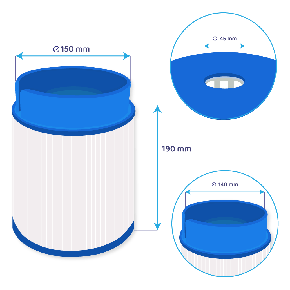 Filtre pour spa Softub par Darlly SC784 / 60305 / 2004905