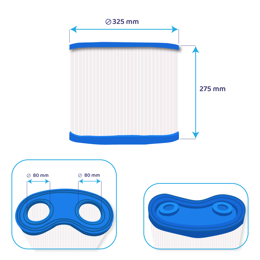 Filtre pour spa Hydropool Serenity 4300, 4500, 5900, 6600, 6800 par Darlly