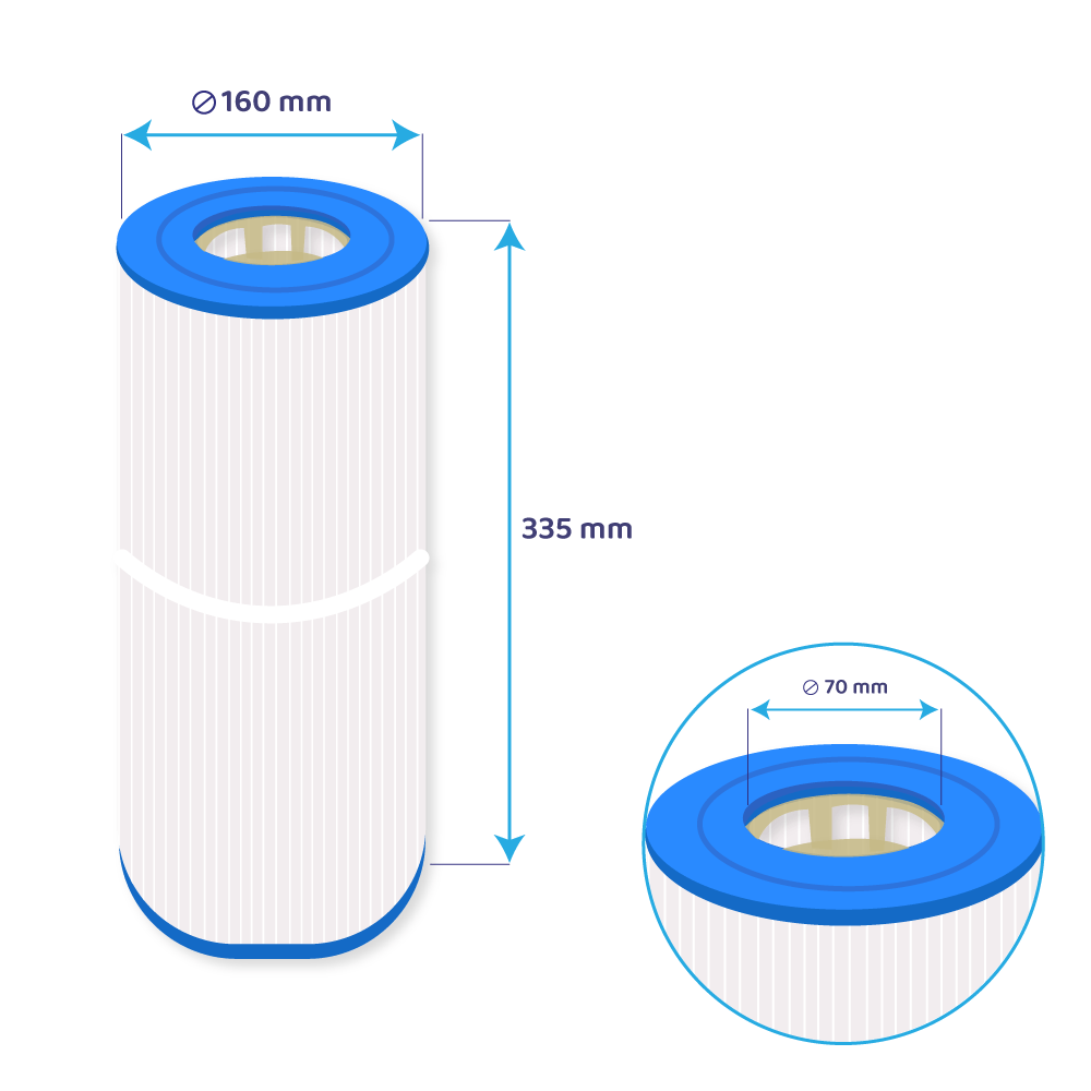 Filtre pour spa Superior Wellness SS02 par Darlly SC861 / 60381