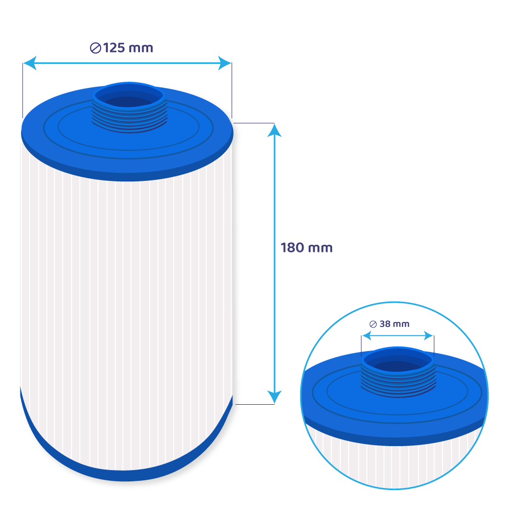 Filtre pour spa Superior Wellness SS03 par Darlly SC862 / 40214