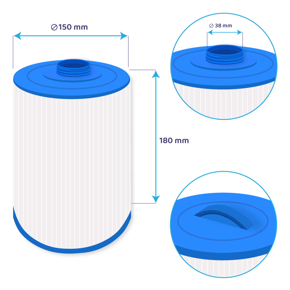  Filtre pour spa Superior Wellness SS04 par Darlly SC863 / 50327