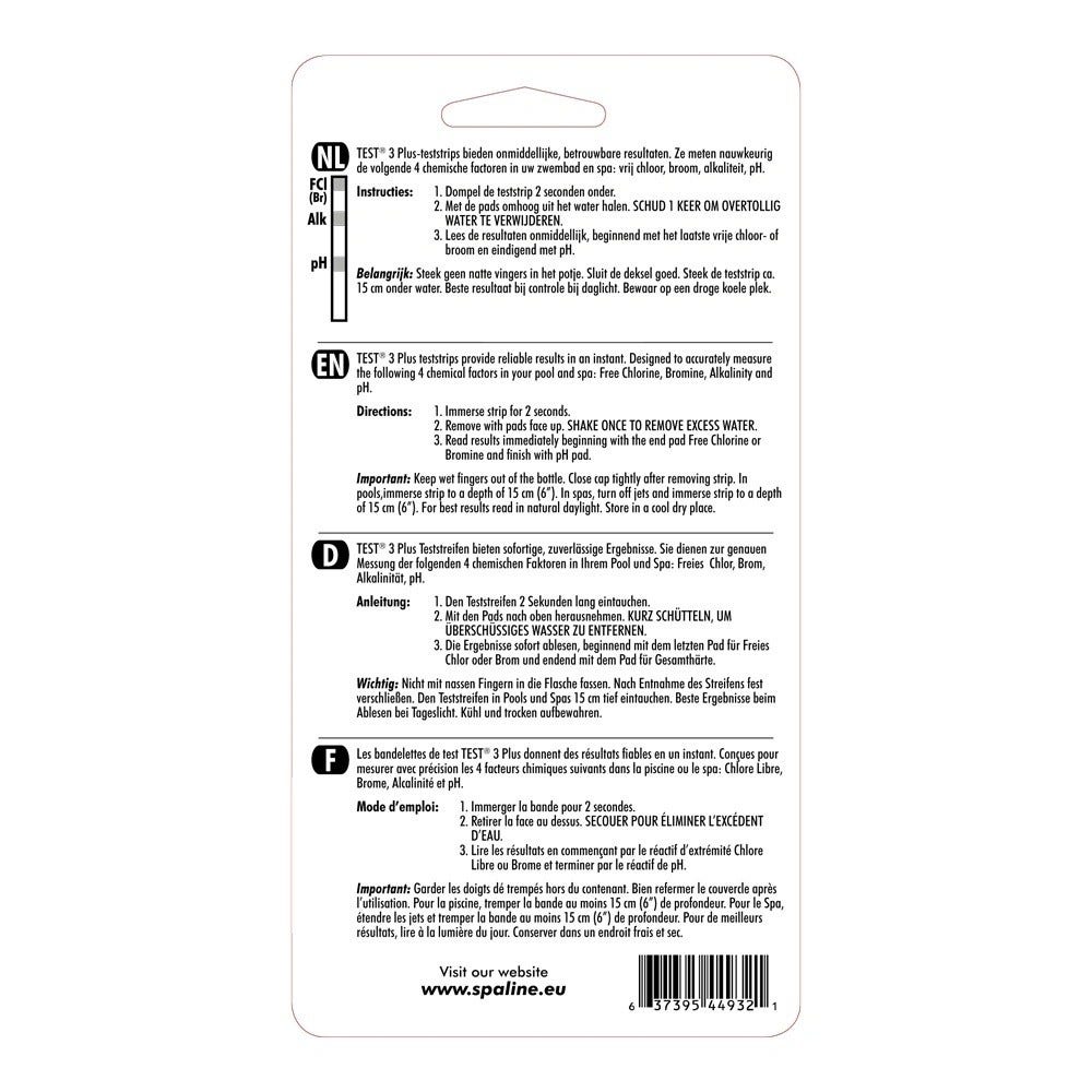 Bandelettes de test (50pcs) SpaLine 3+