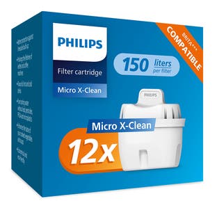 Philips lot de 12 cartouches filtrantes (filtre aussi les PFAS) compatibles avec BRITA Maxtra+