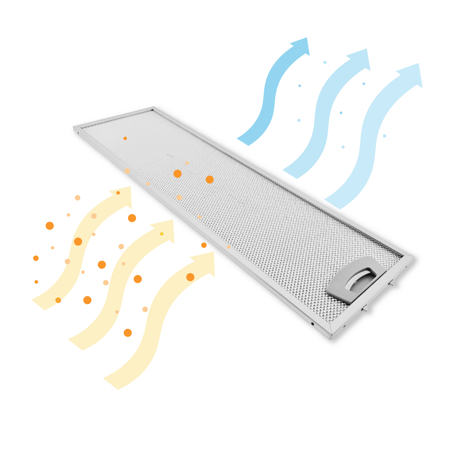 Filtre à graisse en métal 525x160mm d'origine Gorenje 113746