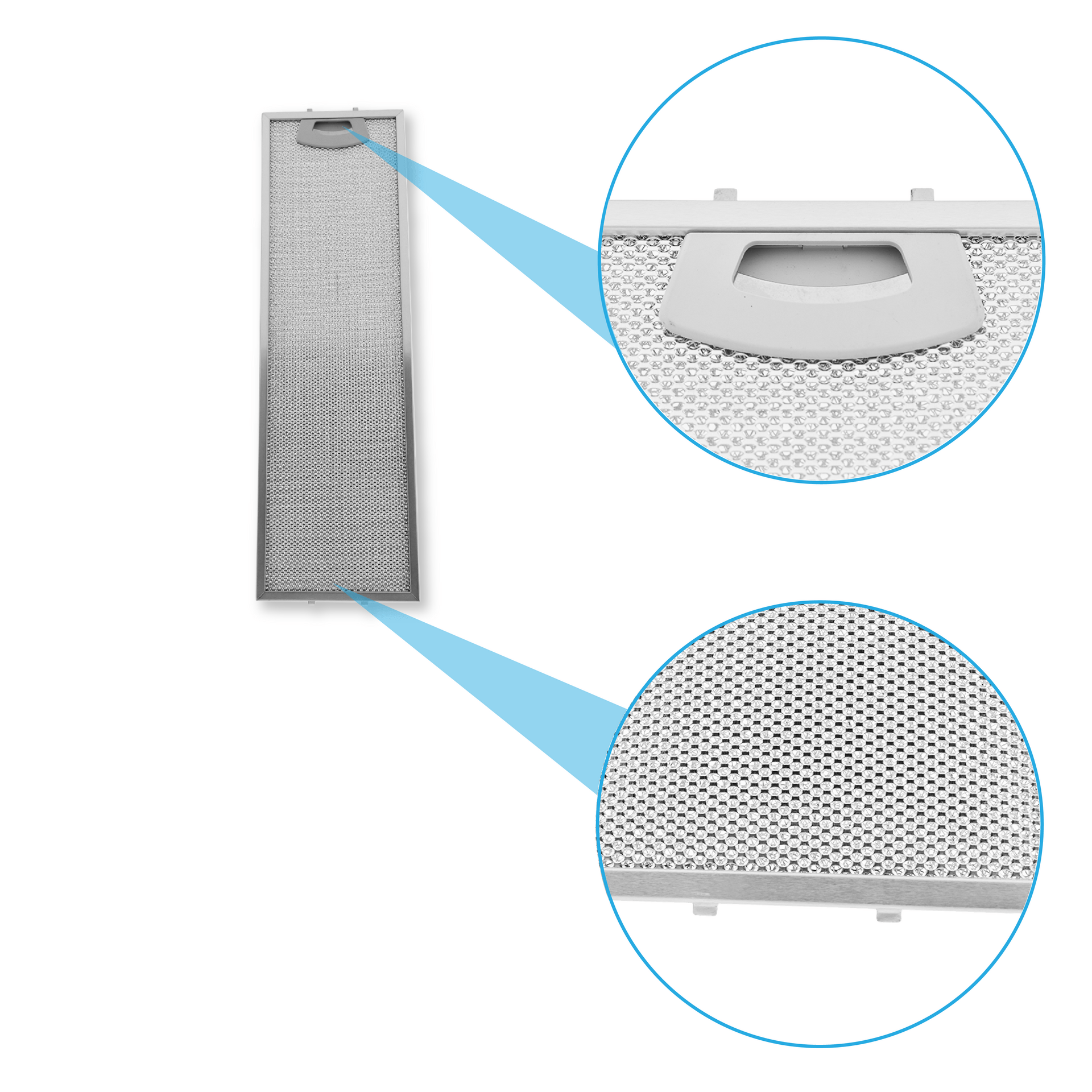 Filtre à graisse en métal 525x160mm d'origine Gorenje 113746