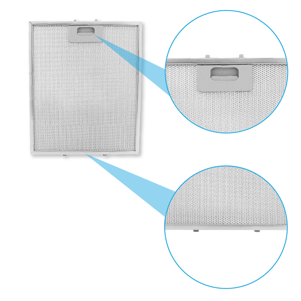 Filtre à graisse en métal 340x282mm d'origine Teka 81481030
