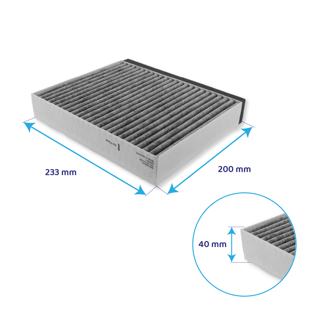 Filtre à charbon d'origine Blaupunkt CleanAir 17006595
