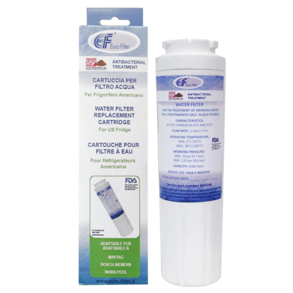 Filtre à eau Eurofilter compatible avec Bosch / Siemens / Whirlpool / Amana / Gaggenau / KitchenAid / Maytag / Candy / Hotpoint Ariston