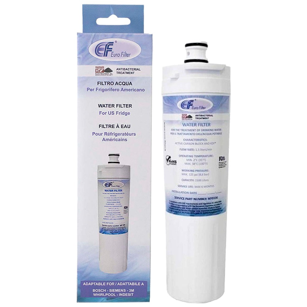 Filtre à eau Eurofilter compatible avec Bosch / Siemens / Balay / Kuppersbusch / Neff / Solitaire / 3M / Indesit / Whirlpool