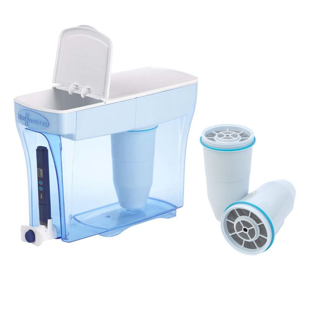 ZeroWater Distributeur d'eau filtrée 5.4L + 3 cartouces filtrantes (filtre aussi les PFAS)