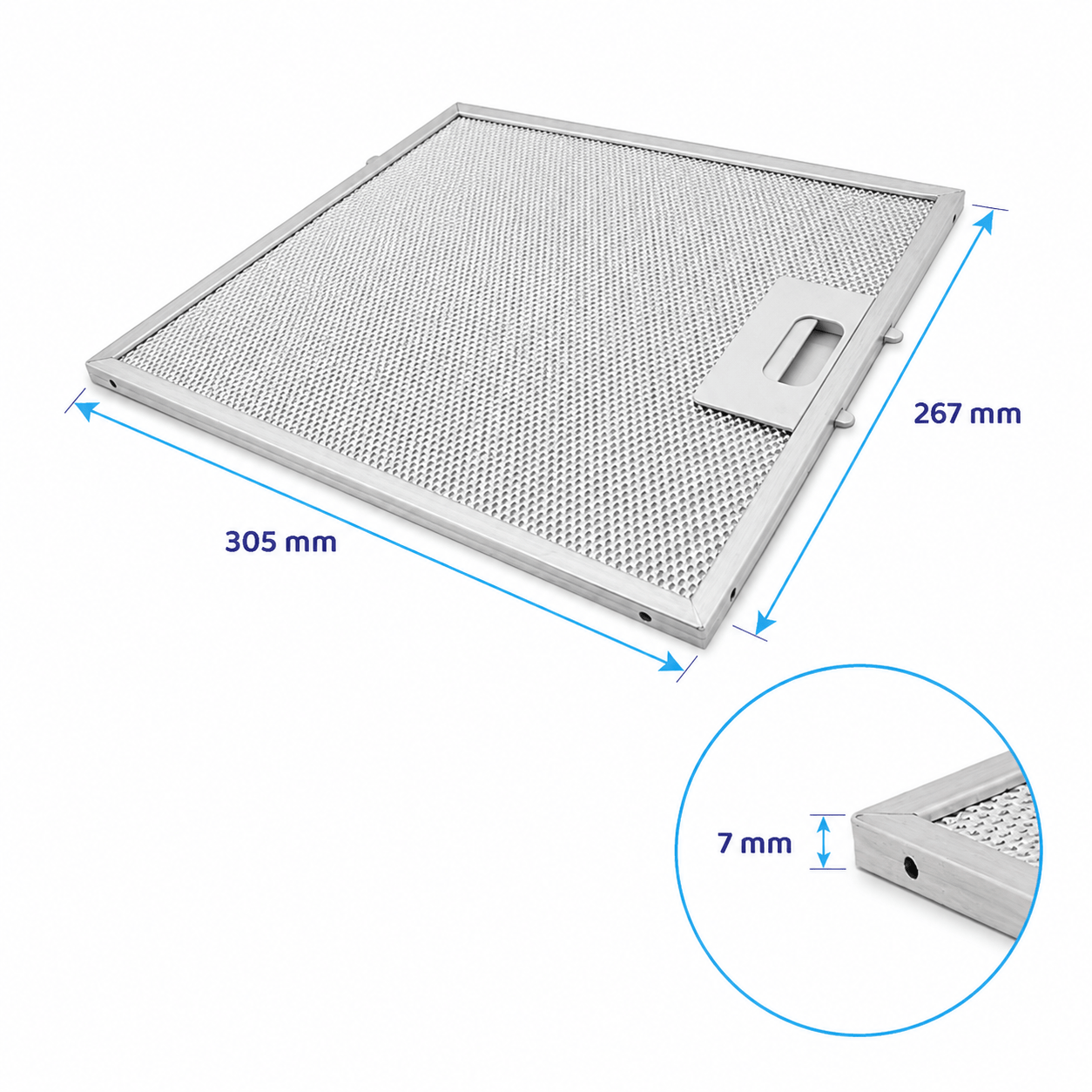 Filtre à graisse en métal 305x267mm d'origine Electrolux 4055250429
