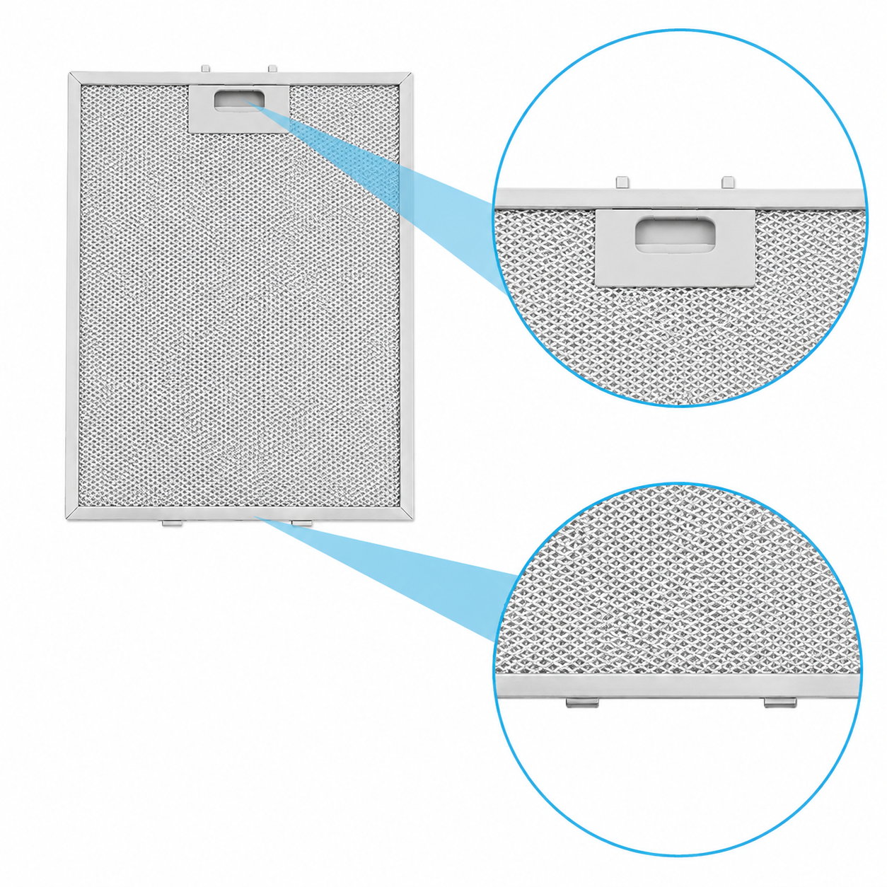 Filtre à graisse en métal 380x283mm d'origine Electrolux 4055107017