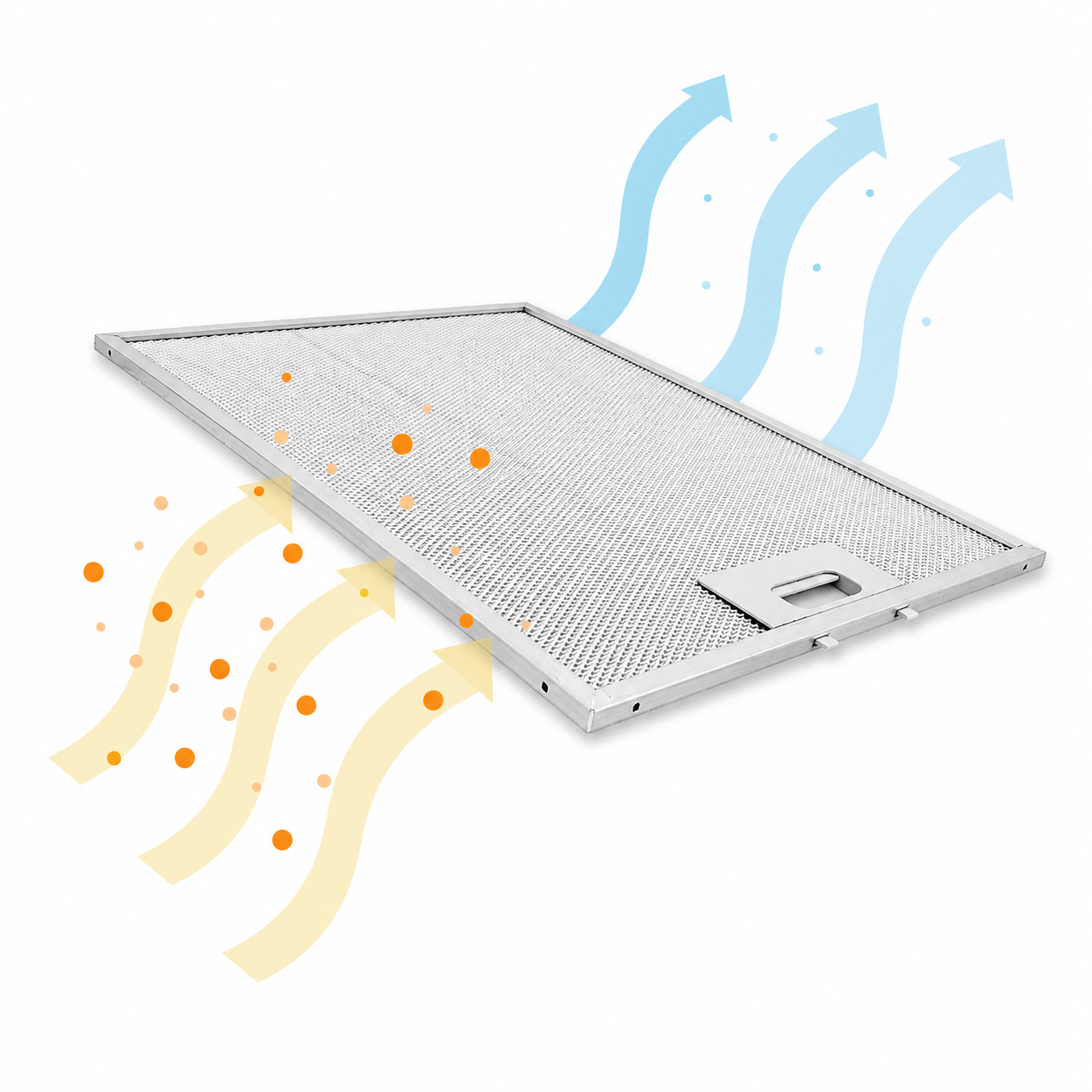 Filtre à graisse en métal 380x283mm d'origine Electrolux 4055107017