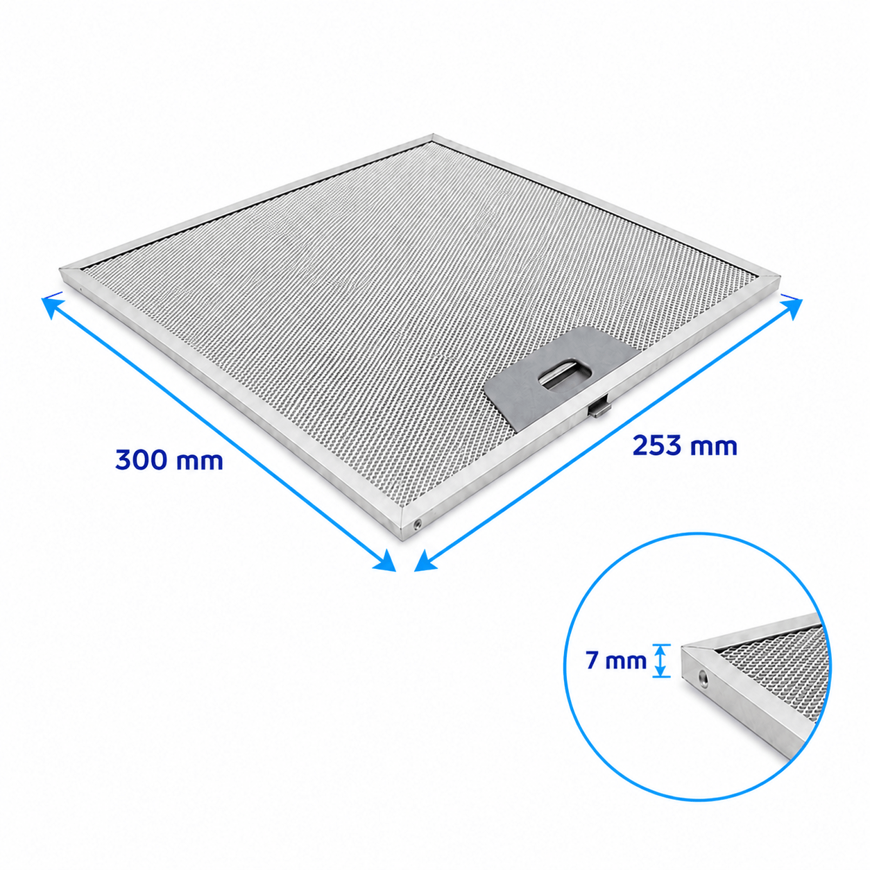 Filtre à graisse en métal 300x253mm d'orgine Roblin 133.0071.330