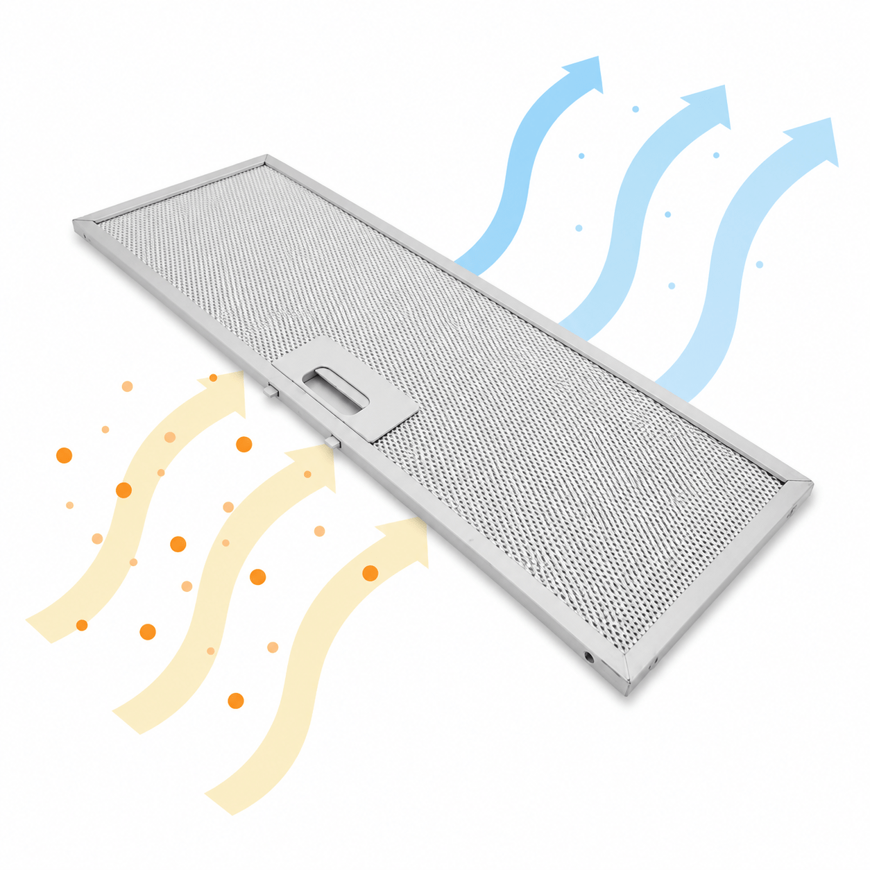 Filtre à graisse en métal 459x178mm d'origine Hotpoint-Ariston 481248058314