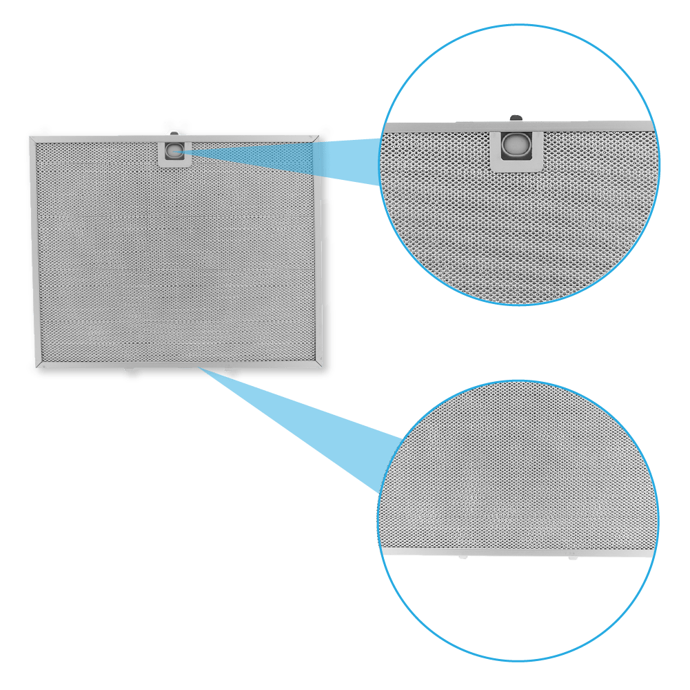 Filtre à graisse en métal 253x314mm d'origine Mepamsa pour FDW908