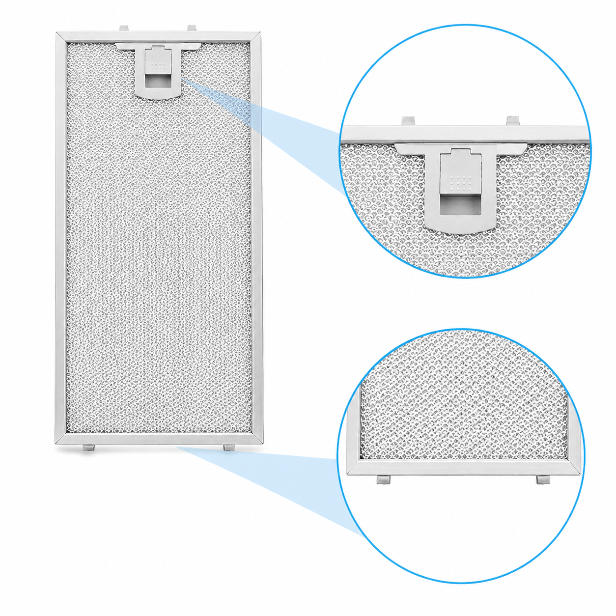 Filtre à graisse en métal 303x167mm d'origine Viva pour VVA56E660 / VVA86E660