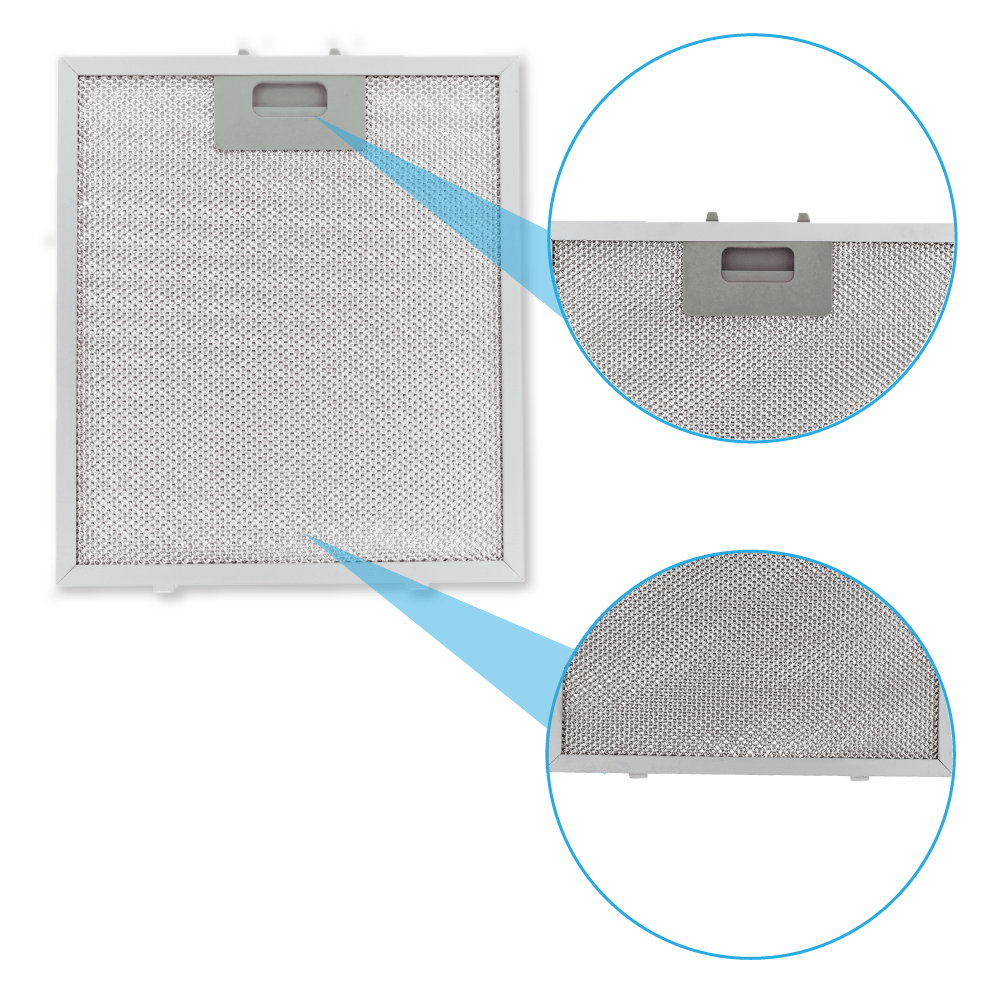 Filtre à graisse en métal (2pcs) 259x293mm d'origine Klarstein pour Kronleuchter