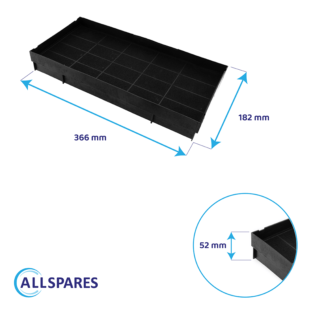 Filtre à charbon Pelgrim KF75 / 88006934 / 23564 par AllSpares