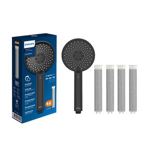 Pommeau de douche Philips avec 4 filtres de rechange Noir