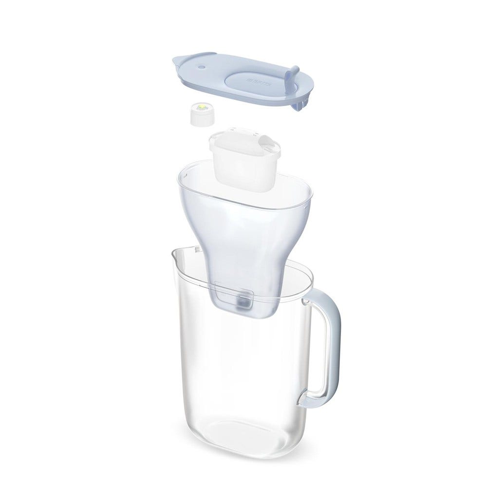 BRITA Carafe filtrante 2.4L Style Eco Bleu Poudré + Cartouche filtrante MAXTRA PRO