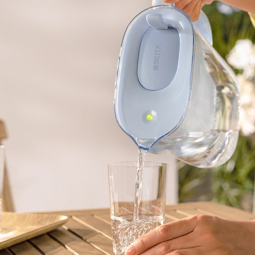 BRITA Carafe filtrante 2.4L Style Eco Bleu Poudré + Cartouche filtrante MAXTRA PRO