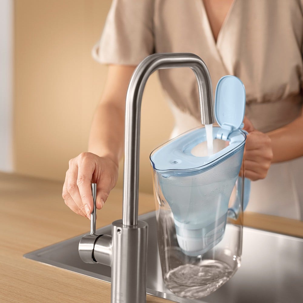 BRITA Carafe filtrante 2.4L Style Eco Bleu Poudré + Cartouche filtrante MAXTRA PRO