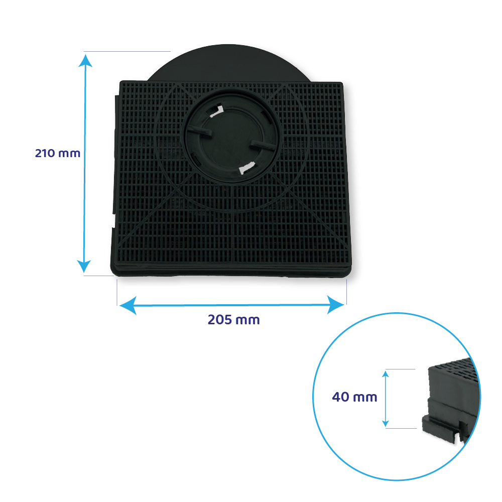 Filtre à charbon d'origine Faure MCFE10 / 9029800555 