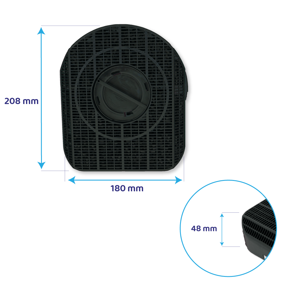 Filtre à charbon (2pcs) d'origine Husqvarna pour QC910U